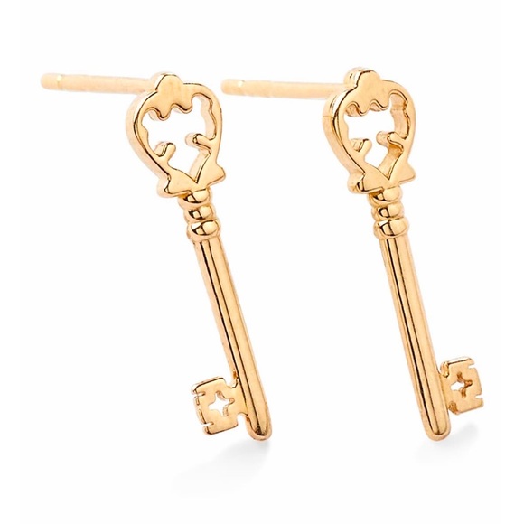 ALEX AND ANI SKELETON KEY 🔑 STUD EARRINGS - Picture 2 of 8
